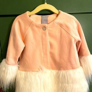 TAHARI KIDS Pink Faux Fur Lined Jacket